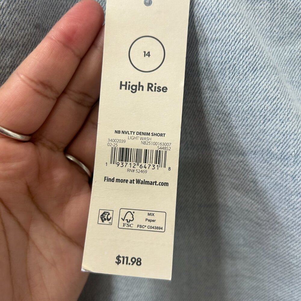 Blue High Rise Shorts - Picture 7 of 12